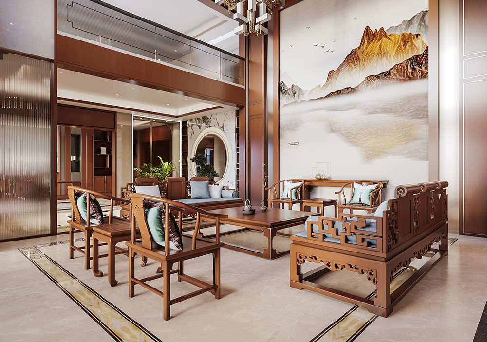 洛城水韻花園|1200㎡新中式風格案例