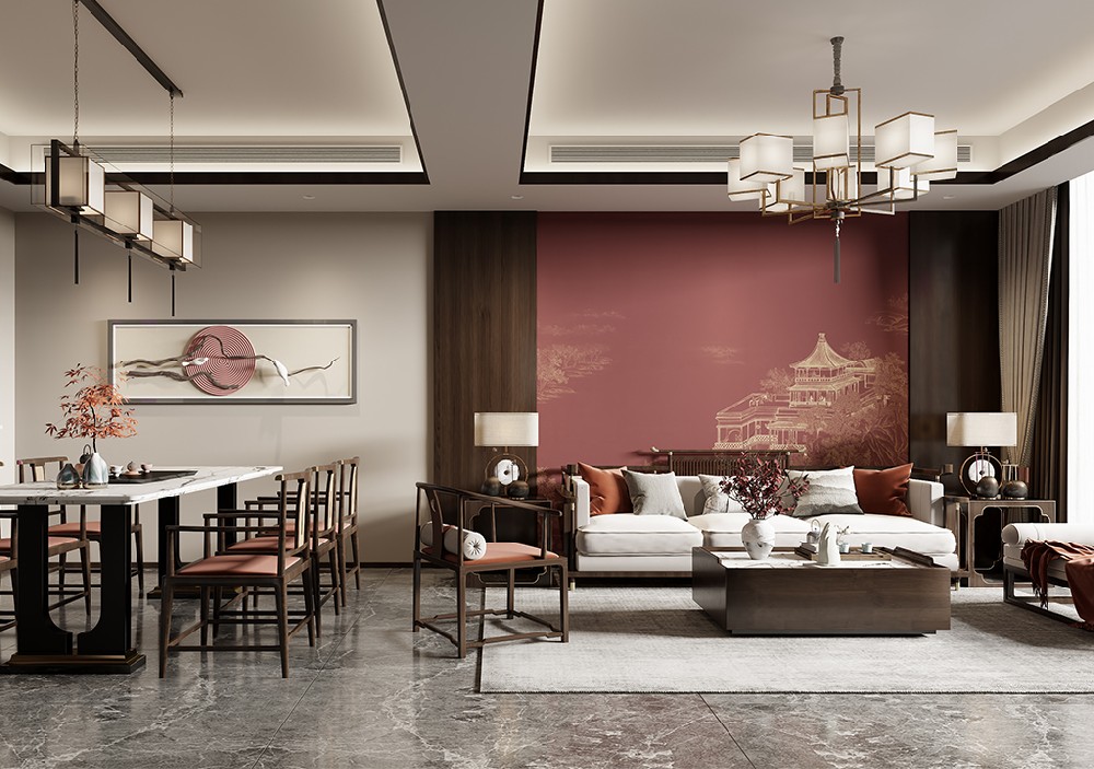 鎮江公園墅|350㎡新中式風格案例