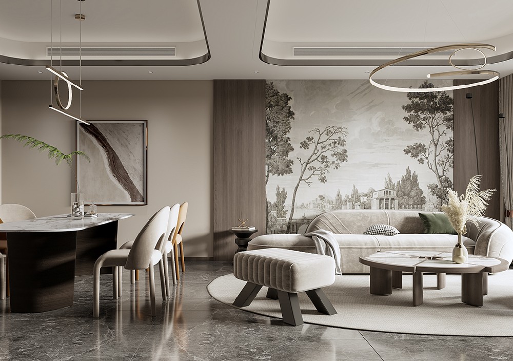 鎮江公園墅|350㎡現代風格案例